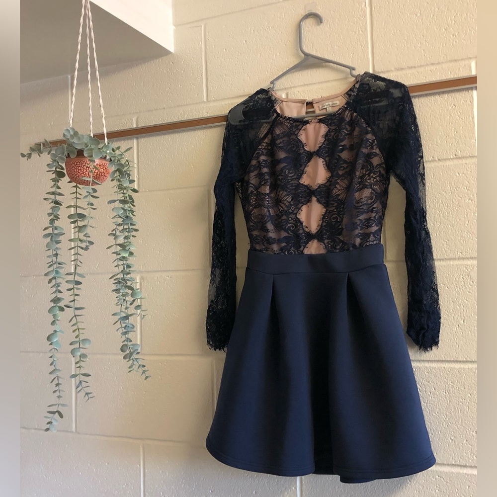 Navy Charlotte Russe Mini Formal Dress